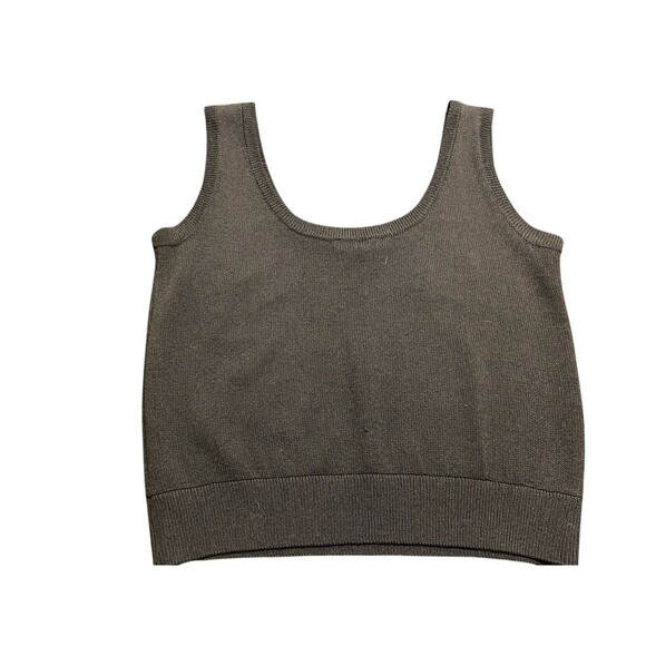 St. John Separates Womens M Black Knit Tank Top Sleeveless Shell USA Vintage - Picture 2 of 9